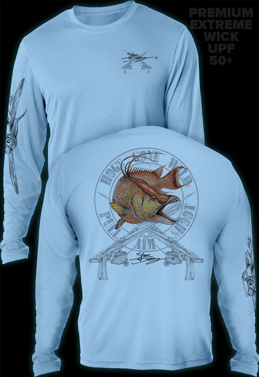 "Hogs Gone Wild" Men's Extreme Wick Long Sleeve Performance Shirt ᴜᴘꜰ-ᴛᴇᴇ